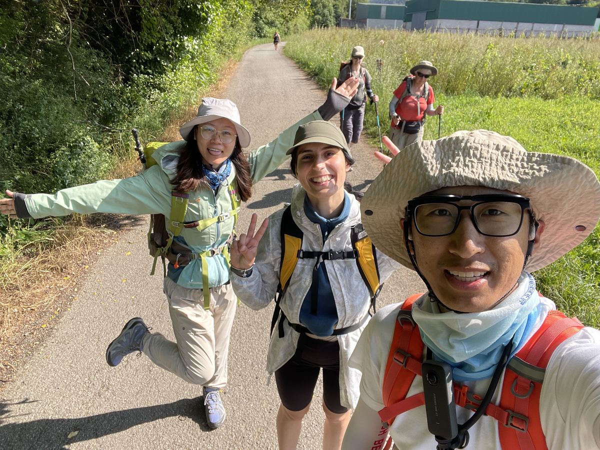 Xi Yu on a hiking route
